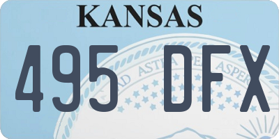 KS license plate 495DFX