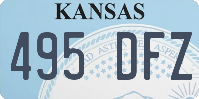 KS license plate 495DFZ