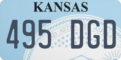 KS license plate 495DGD