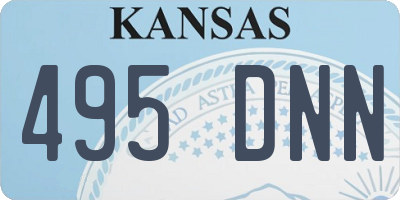 KS license plate 495DNN