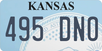 KS license plate 495DNO