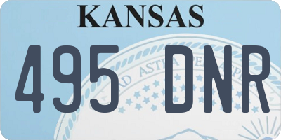 KS license plate 495DNR