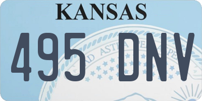 KS license plate 495DNV