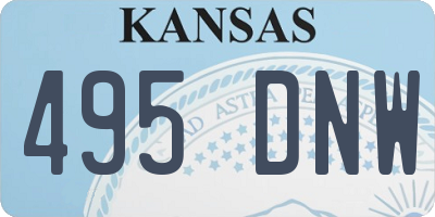 KS license plate 495DNW