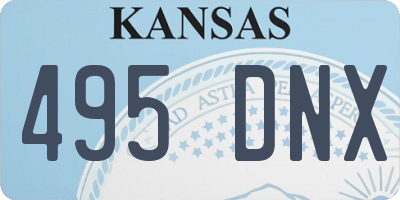 KS license plate 495DNX