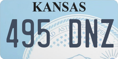 KS license plate 495DNZ