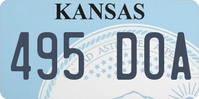 KS license plate 495DOA