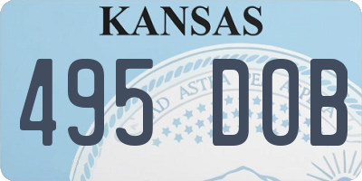 KS license plate 495DOB