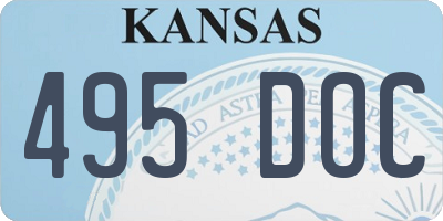 KS license plate 495DOC