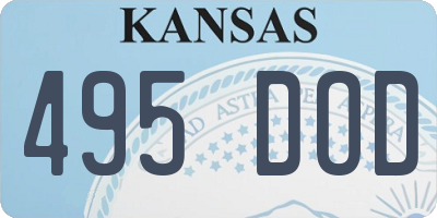 KS license plate 495DOD