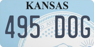 KS license plate 495DOG