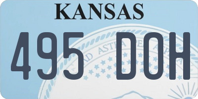 KS license plate 495DOH