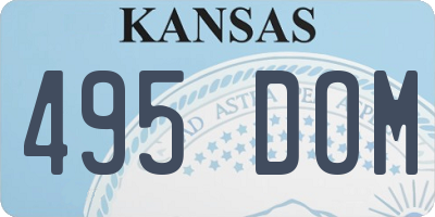 KS license plate 495DOM
