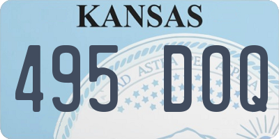 KS license plate 495DOQ