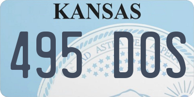 KS license plate 495DOS