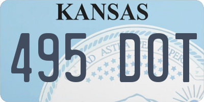 KS license plate 495DOT