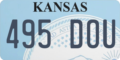 KS license plate 495DOU