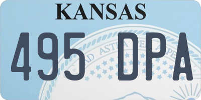 KS license plate 495DPA
