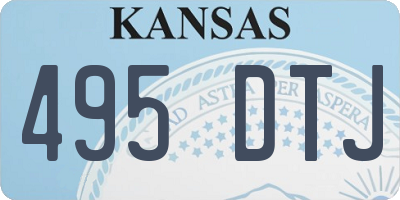 KS license plate 495DTJ