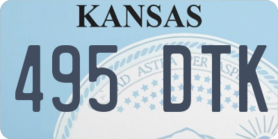 KS license plate 495DTK