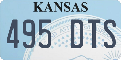 KS license plate 495DTS
