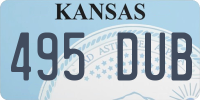 KS license plate 495DUB