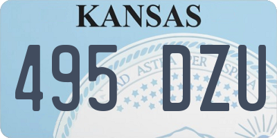 KS license plate 495DZU