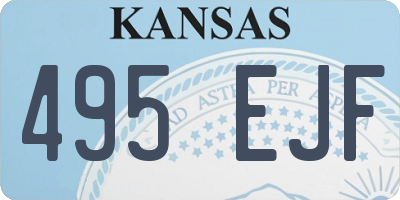 KS license plate 495EJF