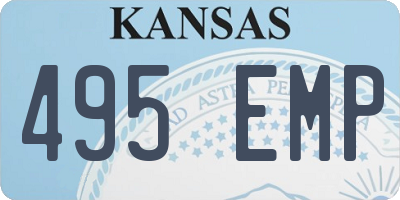 KS license plate 495EMP