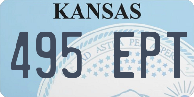 KS license plate 495EPT