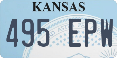 KS license plate 495EPW