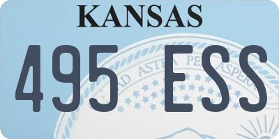 KS license plate 495ESS