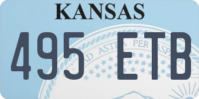 KS license plate 495ETB