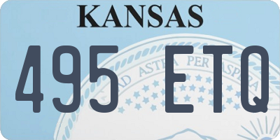 KS license plate 495ETQ