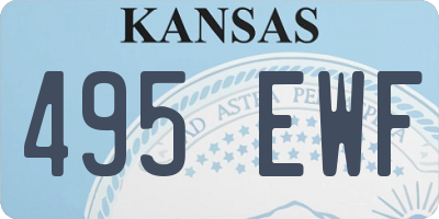 KS license plate 495EWF