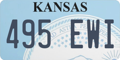 KS license plate 495EWI