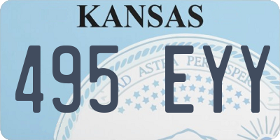 KS license plate 495EYY