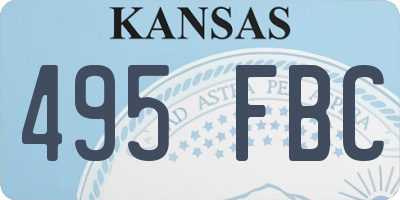 KS license plate 495FBC