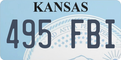 KS license plate 495FBI