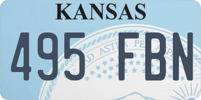 KS license plate 495FBN