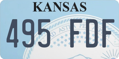 KS license plate 495FDF