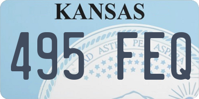KS license plate 495FEQ