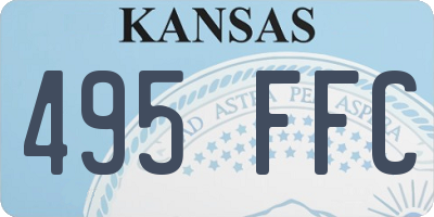 KS license plate 495FFC