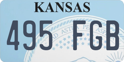 KS license plate 495FGB