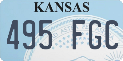 KS license plate 495FGC
