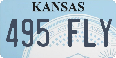 KS license plate 495FLY