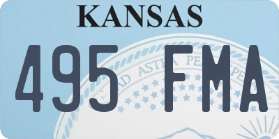 KS license plate 495FMA