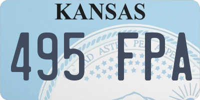KS license plate 495FPA