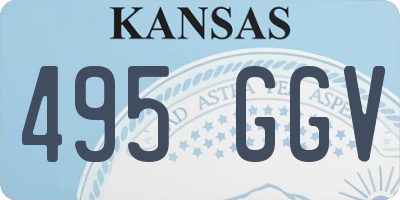 KS license plate 495GGV