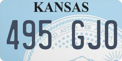 KS license plate 495GJO